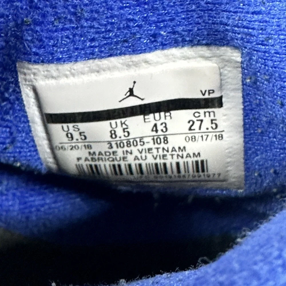 Nike Air Jordan Retro X 10 White & Blue‎ Shoes 310805-108 Sz 9.5 no Box